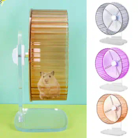 Hamster Wheel Transparent Hamster Exercise Wheel Easy-to-install Pet Running Toy Silent Jogging Hamster Sport Wheel Easy