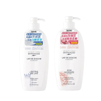 【BYPHASSE 蓓昂斯】牛奶蛋白沐浴乳1000ml+玫瑰果絲柔沐浴乳1000ml(清嫩亮白牛奶浴/奢華柔嫩玫瑰浴)