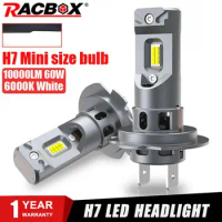 H7 Car LED headlight bulb 1:1 Mini Size Head Lamp Wireless 10000LM H7 Turbo Auto LED Headlamp Bulb with fan 6000K White 12V