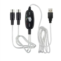 Electric piano, electronic drum synthesizer USB data cable, Yamaha Casio Roland MIDI composition connection cable