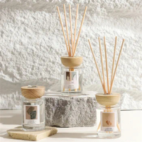 120ml Reed Diffuser with Sticks, Natural Home Fragrance Scent Diffuser for Bathroom, Bedroom, Office, Hotel, Aroma Diffuser