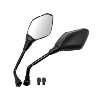 10mm Motorcycle Accessories Side Mirrors Black Motorcycle Rearview Mirrors FOR Yamaha mt 125 nmax CF moto BMW f800r f900r G310r