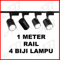 [FREE GIFT]12W LED TRACK LIGHT SET 1Track+4Light Rail Dan Lampu Spotlight Track Rail Ceiling Light  