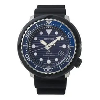 Seiko Prospex SNE518P1 Jam Tangan Pria Tuna Save The Ocean Solar Divers 200M Black Rubber Strap Spec