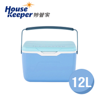 妙管家 ICEMASTER手提式保冰桶12L(北歐藍/珍珠白) 附冰磚 戶外保冷箱 露營野餐烤肉冰桶 車載 釣魚冰箱 保溫箱