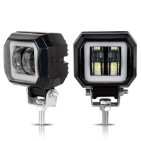 Angel Eye LED Fog Lamp Square Or Round Headlight for Auto Motor Vehicles And Electric Scooters Arctic 12-24V, Arctic V3+, lenses