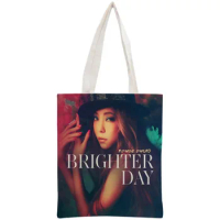 Custom Namie Amuro Tote Bag Reusable Handbag Women Shoulder Foldable Canvas Shopping Bags Customize your image