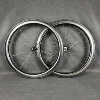 700C Dimple Surface Road Carbon Fiber Bicycle Wheel 26mm Width 50mm Deep Clincher/Tubular Bicycle Carbon Fiber Wheelset
