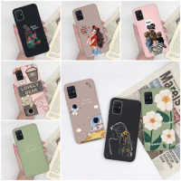 For Samsung Galaxy A51 A31 A71 Phone Case Light-Colored Graceful Soft Silicone Case Sweet Girls For Samsung Galaxy A51 A71 A31