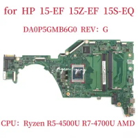 DA0P5GMB6G0 Mainboard For HP 15-EF 15Z-EF 15S-EQ Laptop Motherboard CPU: Ryzen R5-4500U R7-4700U AMD DDR4 100% Tested Fully OK