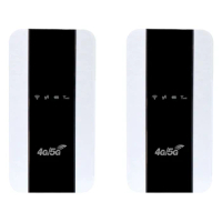 2X 4G Wifi Router Portable Mifi Supports 4G/5G SIM Card 150Mbps Wifi Router Mobile Hotspot Router(Europe Asia Africa)