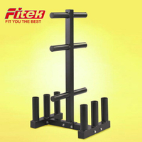 奧林匹克槓片架 也可放奧林匹克長槓或彎曲槓 舉重、重量訓練適用㊣台灣製【Fitek健身網】