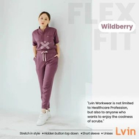 [ Lvin ] Flex Fit - BAJU SCRUB MEDICAL SCRUB SUIT DOCTOR'S SCRUB FOR MAN & WOMEN / Baju Oka/ Baju Ja
