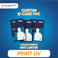 CETAK ID CARD PVC PRINT UV / MEMBERCARD PRINT UV CETAK 1 SISI ATAU 2 SISI DESIGN BEBAS