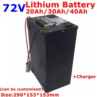 72v 20Ah 30Ah 40Ah lithium battery 50A BMS 3000w scooter tricycle +5A charger