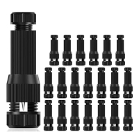 20 Pcs Low Voltage Wire Tap Wire Quick Connector 12-20 Gauge For Path Lights, Spotlights, Flood Lights, Ground Lights