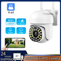 YI IOT 1080P WiFi 2MP Outdoor PTZ IP 4X Digital Zoom Camera Home Security Auto Tracking Human Detection CCTV Video Surveillance