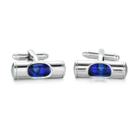 Hot Selling Business blue spirit level Cufflinks For Mens Brand Jewelry High Quality Classic Engineer Cuff links Wedding cuffs