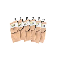 Js Kaos Kaki Jempol Cream Muslimah Telapak Hitam Bahan Nilon Nylon Polos Panjang 35cm Size M Lusin c