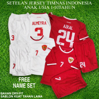 JERSEY TIMNAS INDONESIA TERBARU ANAK USIA 1-10 TAHUN FREE NAMESET BISA PAKAI NAMA DAN NOMOR SESUAI K