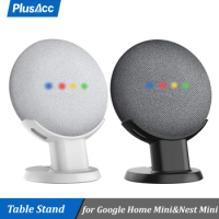 PlusAcc Desktop Stand Holder Table Mount for Google Home Mini Nest Mini Voice Assistants Holder Saving Space Bracket In Bedroom
