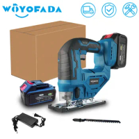 65mm 2700RPM Cordless Jigsaw Electric Jig Saw Portable Multi-Function Woodworking Power Tool for Makita 18V Battery