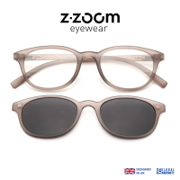 Z·ZOOM 時尚復古經典款 老花眼鏡 附磁吸墨鏡片(老花太陽眼鏡/灰色/藍色/豹紋色)