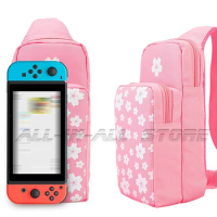 Nintendoswitch Pink Cherry Blossoms Storage Bag Travel Carrying Shoulder Backpack Portable Case for Nintendo Switch Accessories
