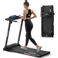2024 New Portable Folding Treadmill, 3.0 HP Foldable Compact Treadmill for Home Office with 300 LBS Capacity