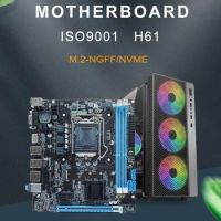 H61 Motherboard Set DDR3 16GB Micro-ATX PC Main Board LGA1155 Socket I3/I5/I7 CPU 4 X SATA 2.0 Realtek 10/100 Mbps LAN Onboard