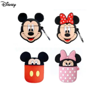 Disney Mickey Minnie Linabell Mr.Q Stitch Lotso Earphone Case for AirPods 2 1 Pro Cartoon Bluetooth Headphones Protective Cover