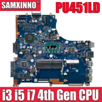 SAMXINNO PU451LD Mainboard For Asus PRO PU451LD PU451LA PU451L Laptop Motherboard with GT820M I3 I5 I7 4th Gen CPU