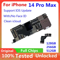 128GB 256GB Plate For iPhone 14 Pro Max Motherboard With Face ID Unlocked Support Update LTE 5G Logic Board Full Chip Working