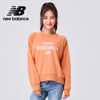 [New Balance]休閒長袖上衣衛衣_女性_棕橘色_AWT31508SEI