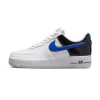 【NIKE 耐吉】W Nike Air Force 1 07 ESS SNKR 白 藍 黑 漆皮 女鞋 休閒鞋 運動鞋(DQ7570-400)
