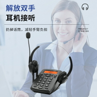 領域10c客服專用電話機 帶耳機可插耳麥自動接聽話務盒電銷員座機 全館免運