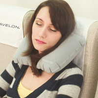 【Travelon】旅行充氣枕(午睡枕 飛機枕 旅行枕 護頸枕 U行枕)