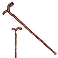 The old cane crutches leading real wood stick man Walker birthday gift bag mail stick