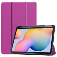 For Samsung Tab S6 Lite 10.4 inch SM-P610 P615 Case with Pencil Holder Tri-Fold Stand Cover Tablet Shell Tab S6 Lite