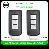 DIYKEY 433MHz ID47 Chip FCC: OUCGHR-M013 Keyless Remote Car Key Fob 2 / 3 Button for Mitsubishi Eclipse Cross 2017-2020