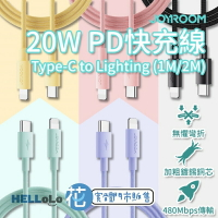 現貨🔥JOYROOM PD20W 編織快充線 Type C充電線 Type C to Lighting 馬卡龍編織充電線