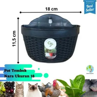 Pot Dinding Cantol Tempel Tip - Pot Tempel Vertical Garden Pot Nara Ukuran 18