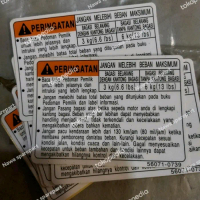 sticker stiker peringatan Kawasaki Versys 250 original
