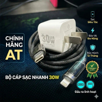 [BỘ SẠC NHANH 30W] Sạc Nhanh 30W AT X30 GaN Công Nghệ Sạc Nhanh Không Nóng Dành Cho Điện Thoại IP An