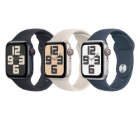 Apple Watch SE LTE 40mm 鋁金屬錶殼配運動錶帶(S/M)