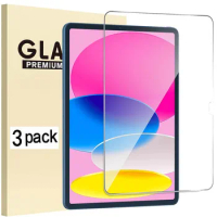 (3 Pack) Tempered Glass For Apple iPad 10 10.9 2022 10th Generation A2696 A2757 A2777 Anti-Scratch Tablet Screen Protector Film