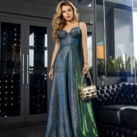 2022 A Line Sweet Heart Evening Dresses Spaghetti Strap Prom Dress Evening Gowns Party Dress