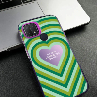 เคสโทรศัพท์สำหรับ OPPO A15 A15S A35 4G หัวใจ กึ่งโปร่งใส บางเฉียบ ฝ้า