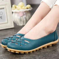 Summer Flats Leather Oxford Women's Shoes Classic High-quality Boat Shoes Comfortable Breathable