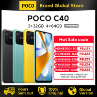 Global Version POCO C40 Smartphone 3GB 32GB/4GB 64GB 6000mAh Battery 6.71”Display JLQ JR510 Octa-core 13MP Main Camera Cellphone